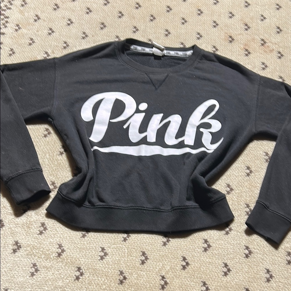 Black Pink Logo Sweatshirt
